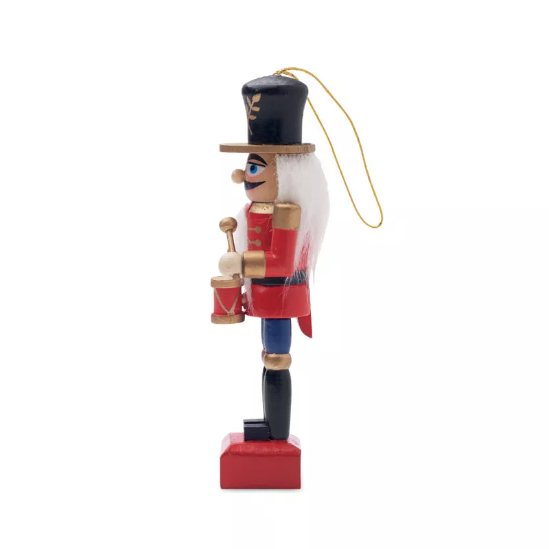 Figurka dziadek do orzechów drewniana 13,2 cm JOLLY - Czerwony (CX1552-05)