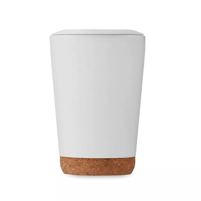 Kubek dwuścienny z korkową podstawą 300 ml CO - Bialy (MO2446-06)