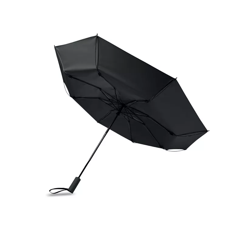 Parasol odwrotny składany 23" z RPET AGUMBE - Czarny (MO2925-03)