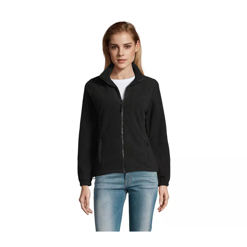 Polar damski rozpinany 300 g/m² Sol's NORTH WOMEN - Czarny (S54500-BK)