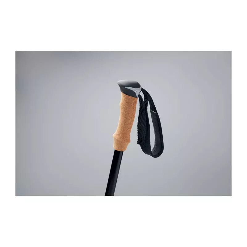Kijki do nordic walking z korkowymi uchwytami NOLE - Czarny (MO2363-03)