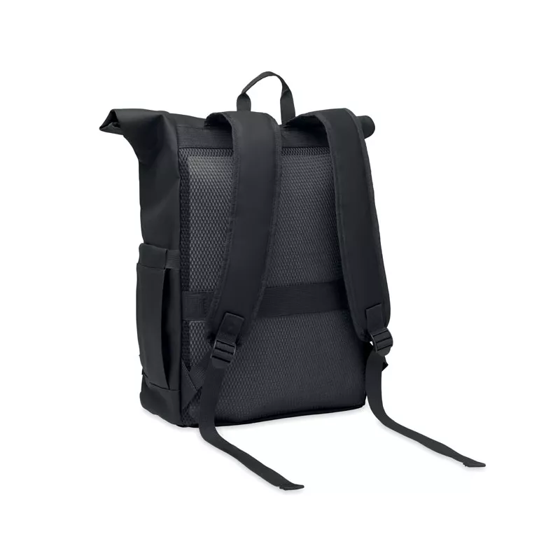 Plecak rolltop na laptop RPET 600D BANGKOK ROLL - Czarny (MO2643-03)