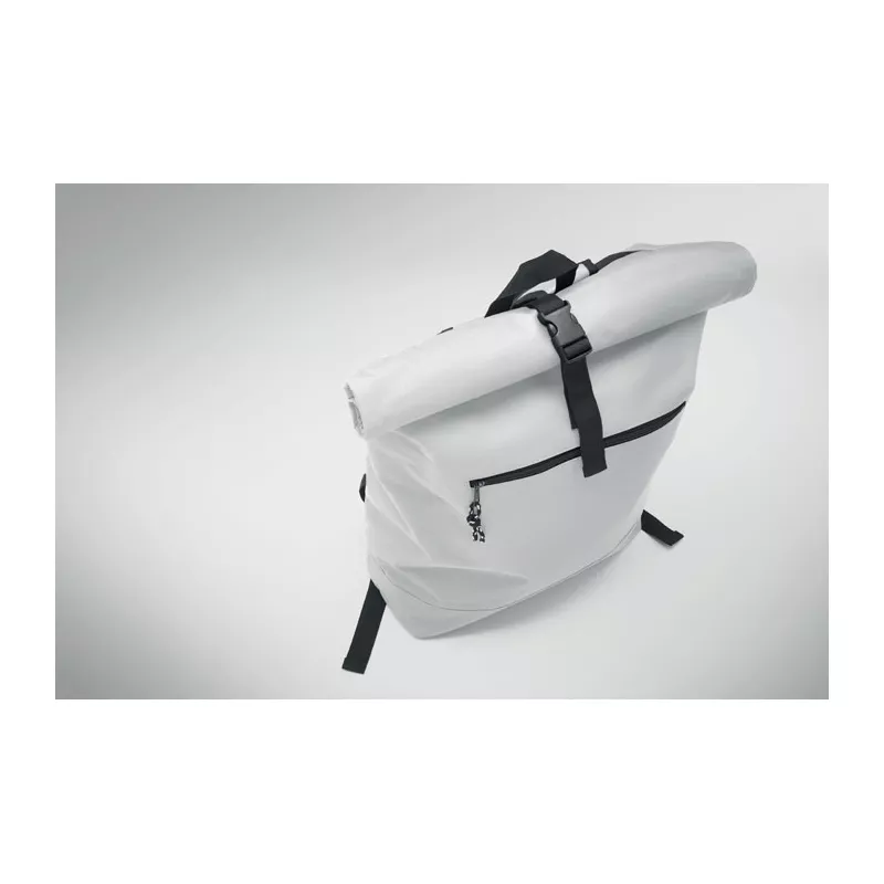 Plecak rolltop na laptop 15" z poliestru 600D IREA - Bialy (MO2170-06)