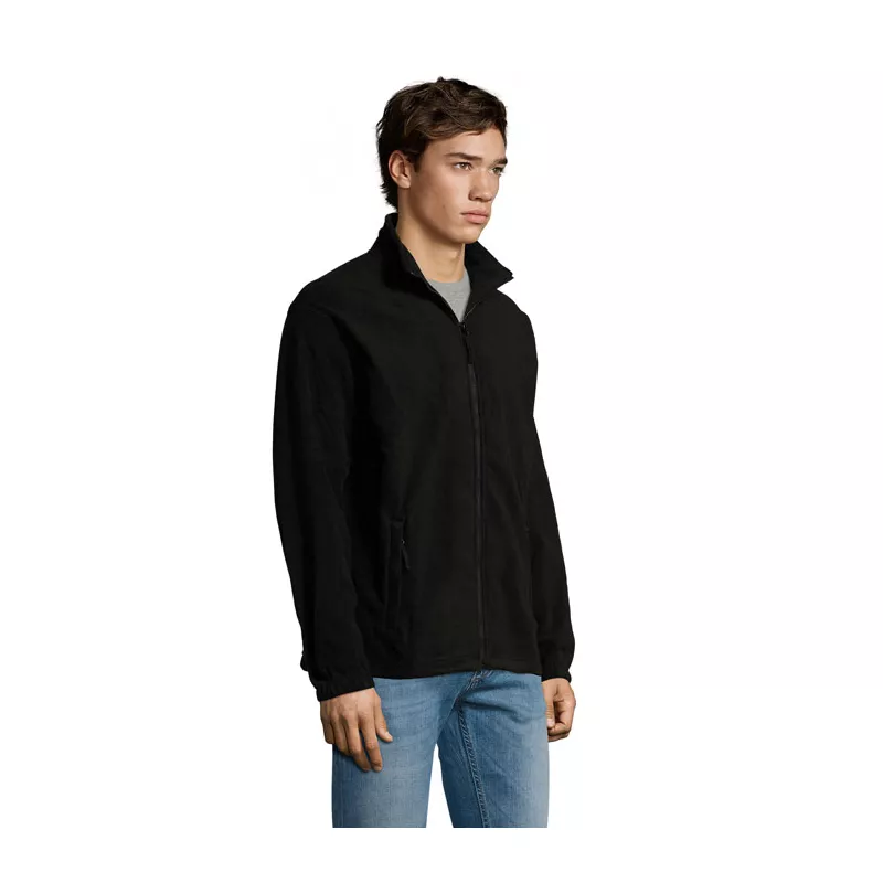 Bluza polarowa męska rozpinana 300 g/m² Sol's NORTH - Czarny (S55000-BK)