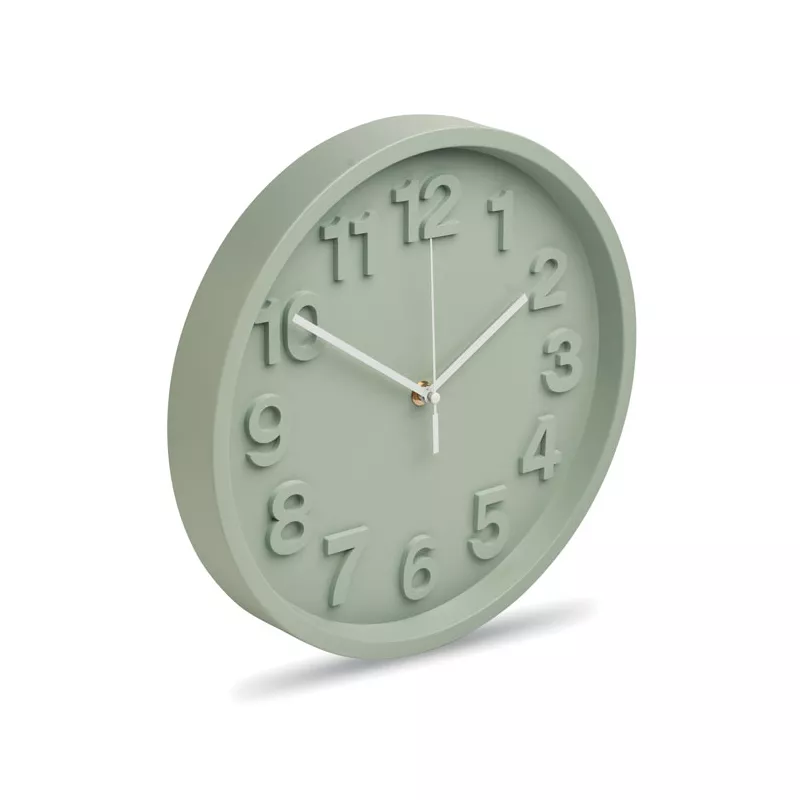 Zegar ścienny z cichym mechanizmem 30 cm MURO - Miętowy Zielony (MO2851-77)