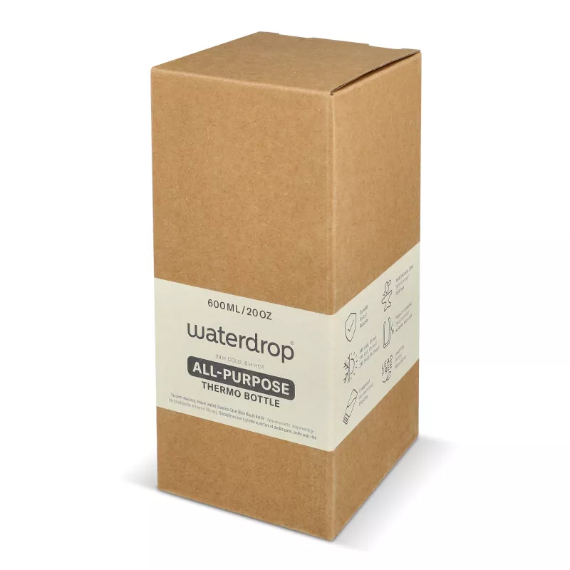 Termiczna butelka uniwersalna Waterdrop z ustnikiem 600 ml - czarny (LT47000-N0002)
