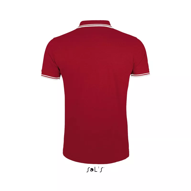 Koszulka polo męska bawełniana 200 g/m² Sol's PASADENA - Rojo/Blanco (S00577-RE)
