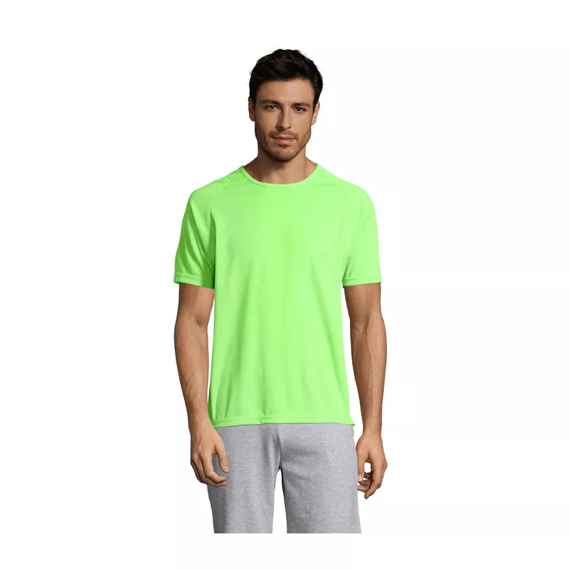 Koszulka sportowa męska raglan 140 g/m² Sol's SPORTY - Neon Green (S11939-NG)