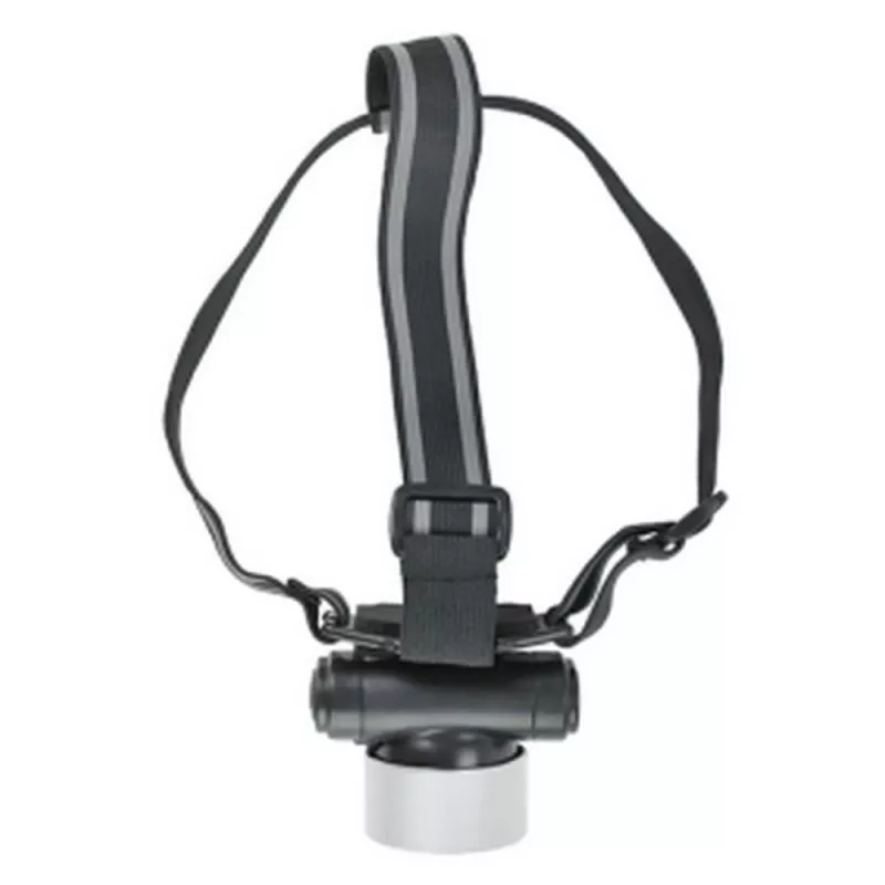 Latarka na głowę 3 LED Everest - srebrny, czarny (P518.020)