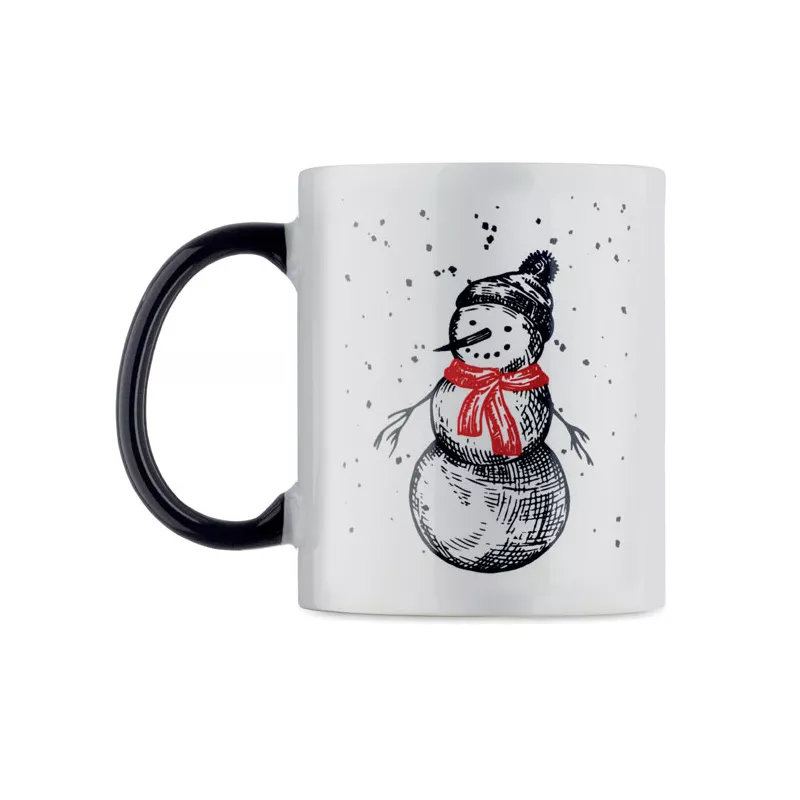 Kubek ceramiczny świąteczny 300 ml FESTIMUG - Czarny/Czerwony (CX1571-83)
