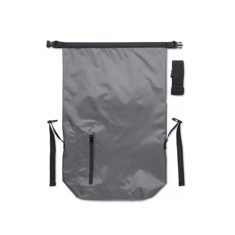 Plecak wodoodporny rolltop z RPET 25 l SCUBAROLL - Kamienny Szary (MO2181-15)