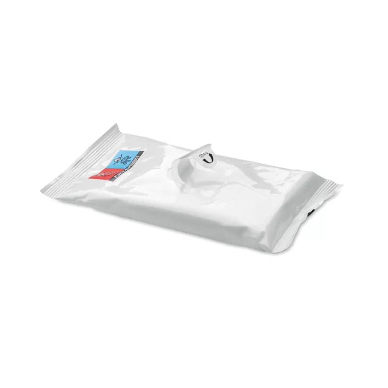 Chusteczki nawilżane w etui 10 szt. DELLEA - Bialy (MO3863-06)