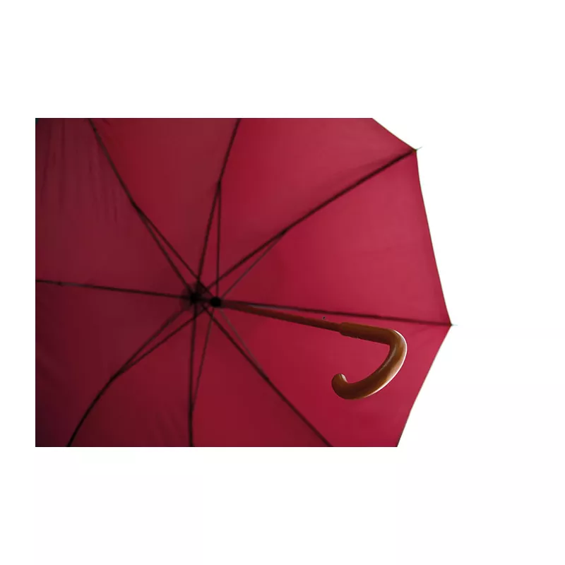 Parasol automatyczny 23,5" z drewnianą rączką CUMULI - Burgund (KC5131-02)