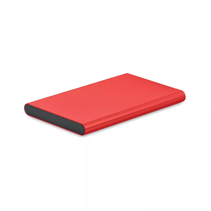 Powerbank płaski 4000 mAh aluminiowy POWERFLAT C - Czerwony (MO6825-05)