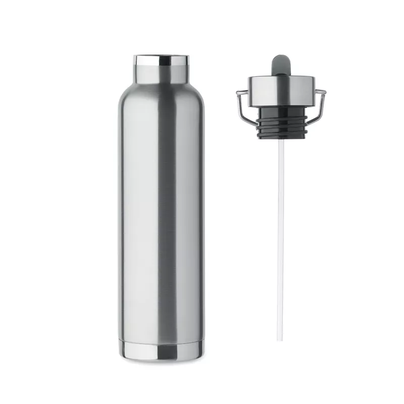 Butelka termiczna ze słomką 660 ml RIFLOW - Srebrny Mat (MO2283-16)