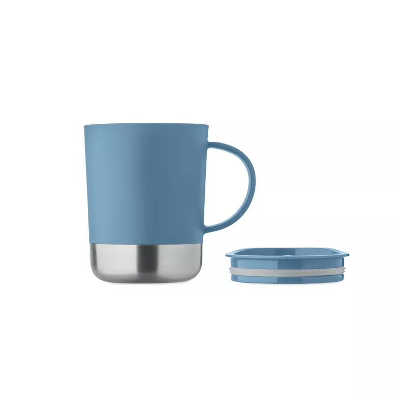 Kubek z PP z przesuwaną pokrywką 300 ml BEAKER - Petrol (MO2772-20)