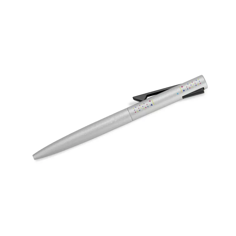 Długopis z recyklingowanego aluminium i satynową powłoką JAKU - srebrny (19744-00)