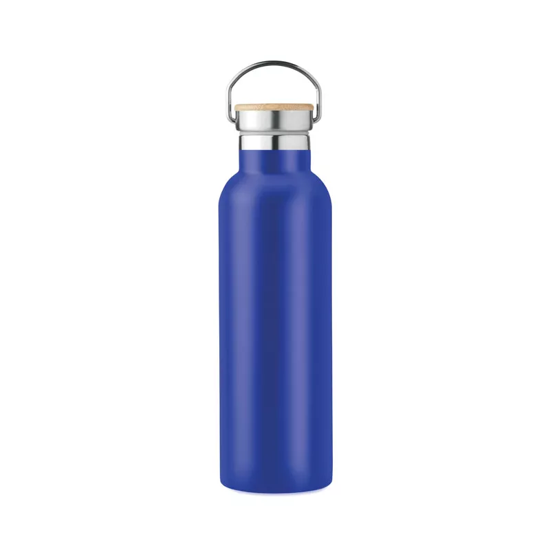 Termos z bambusową pokrywką 750 ml HELSINKI MED - Niebieski (MO6372-04)