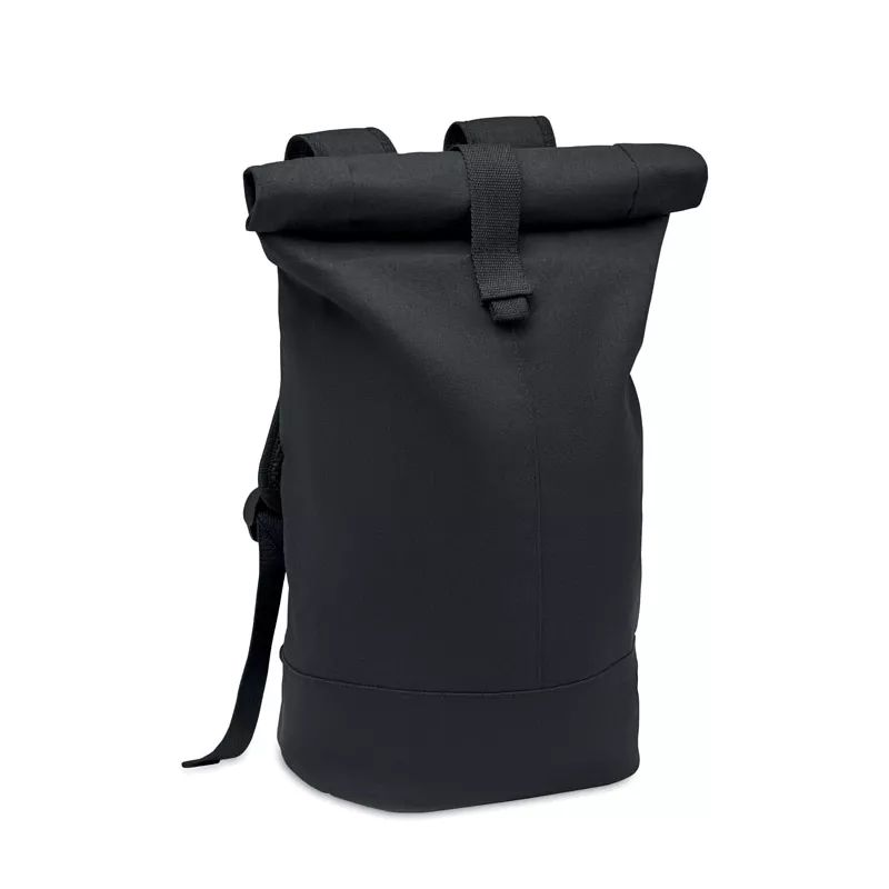 Plecak rolltop z płótna 340 g/m² ZURICH ROLL - Czarny (MO6704-03)