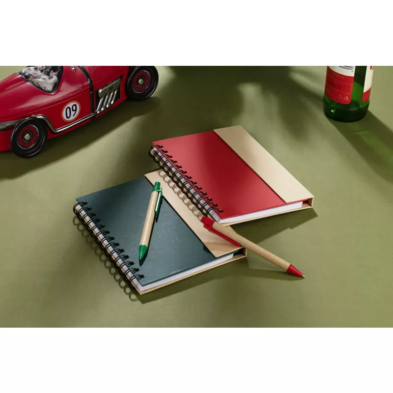 Notes kołowy B6 z długopisem MAGO - czerwony (17585-04)