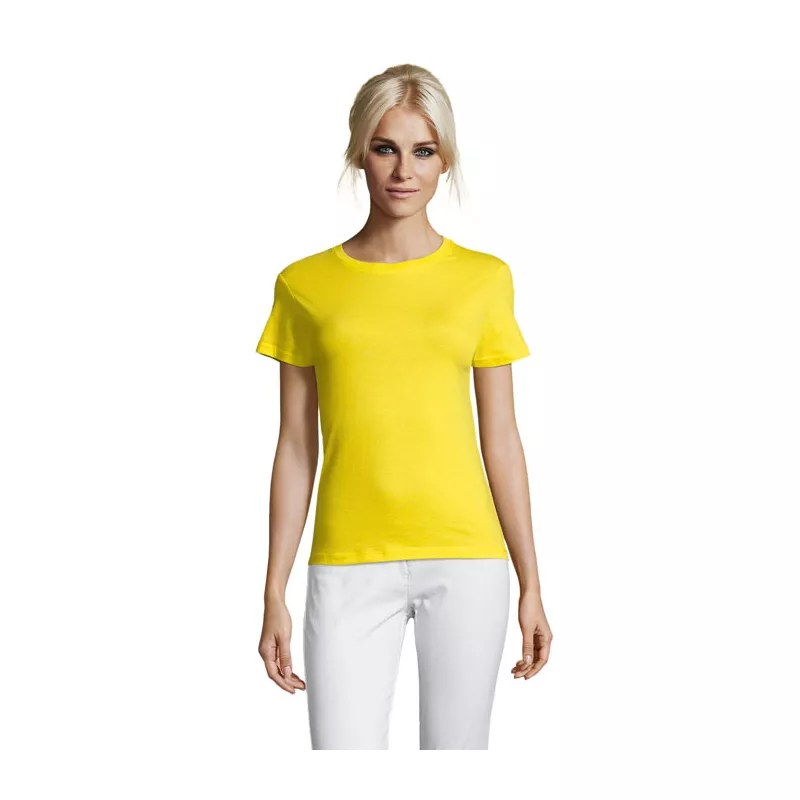 Koszulka damska dopasowana 150 g/m² Sol's REGENT WOMEN - Lemon (S01825-LE)