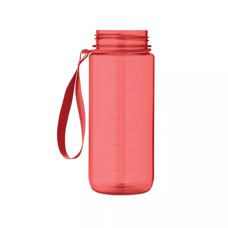 Butelka sportowa motywacyjna z RPET 700 ml ENKEL - Przezroczysty Czerwony (MO2792-25)