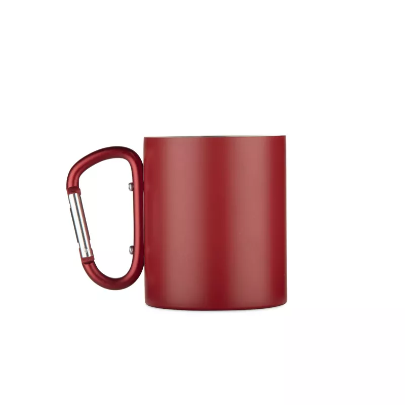 Kubek z recyklingowanej stali nierdzewnej VIVO 250 ml - czerwony (16405-04)