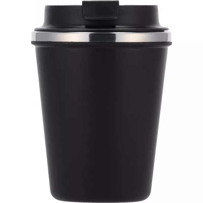 Kubek termiczny 350 ml z powłoką z recyklingu METODY - czarny (8496203)