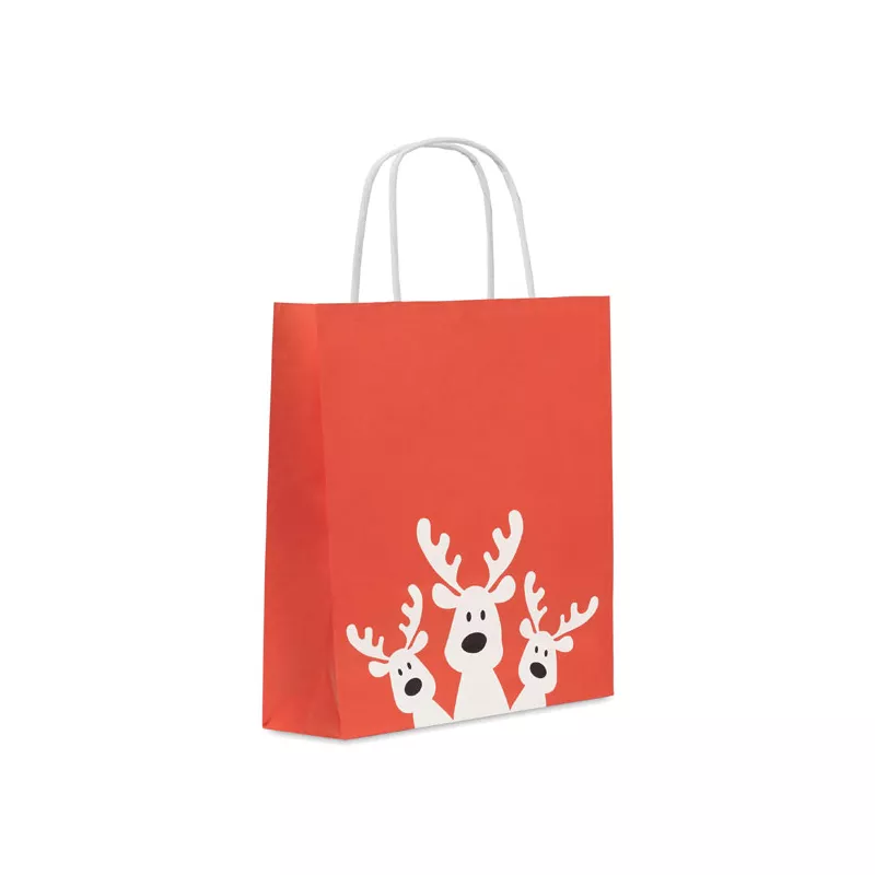 Torba świąteczna papierowa mała 90 g/m² BAO SMALL - Czerwony (CX1564-05)