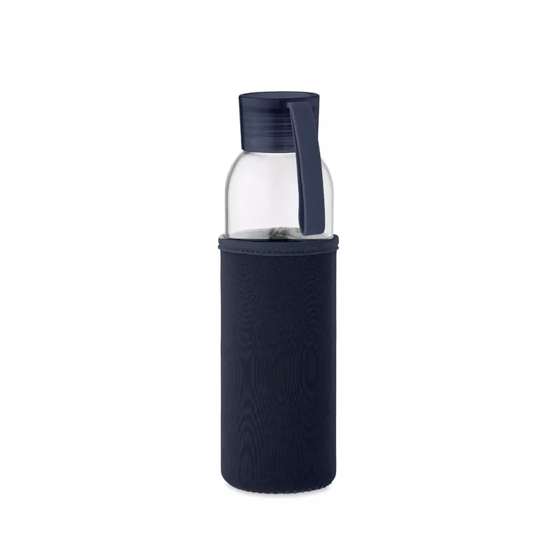 Butelka szklana z recyklingu 500 ml w etui EBOR - Francuski Granat (MO2089-85)