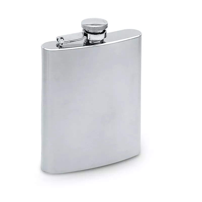 Piersiówka stalowa cienka 200 ml SLIMMY FLASK - Srebrny Mat (KC4703-16)