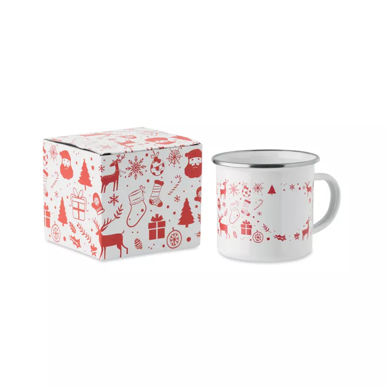 Kubek emaliowany świąteczny 300 ml SEASOMEL - Bialy (CX1595-06)