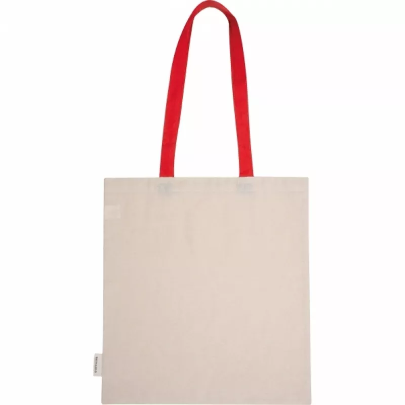 Torba bawełniana z długimi uszami, z recyklingu 140g/m2 CAMBRIDGE - czerwony (545405)