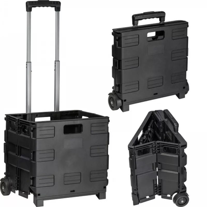 Wózek na zakupy składany KAREN - czarny (6386103)