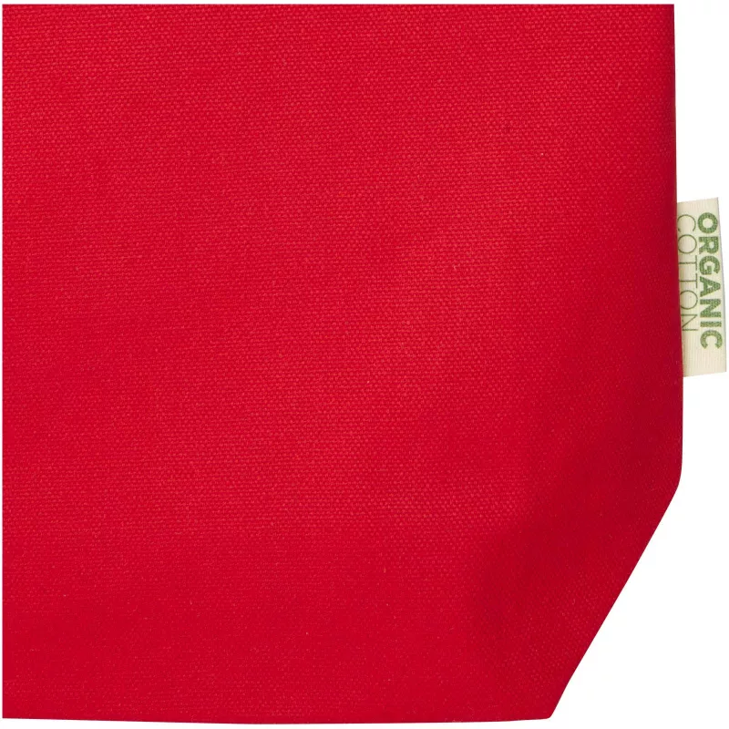 Odisha organiczna torba na zakupy z certyfikatem OCS o gramaturze 270 g/m², 10 l  - Czerwony (12078621)