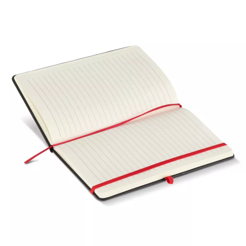 Notatnik Iroko z twardą okładką Laser A5 - czarno / czerwony (LT92090-N0221)