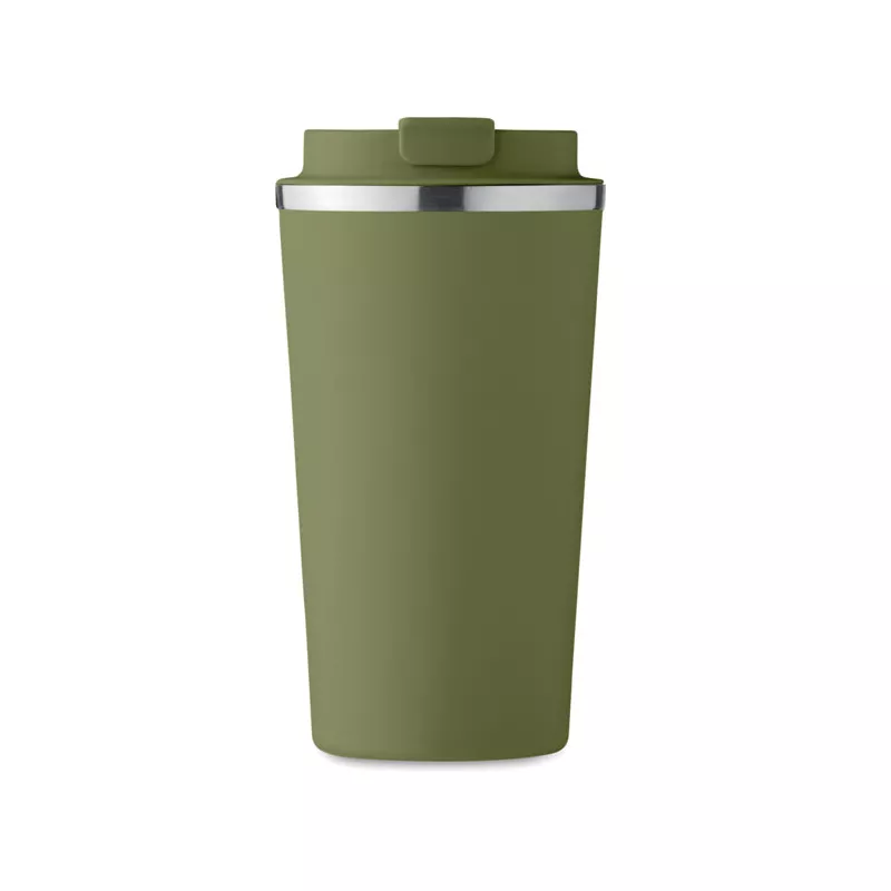 Kubek termiczny ze stali z recyklingu 510 ml BRACE + - Ciemnozielony (MO6579-60)