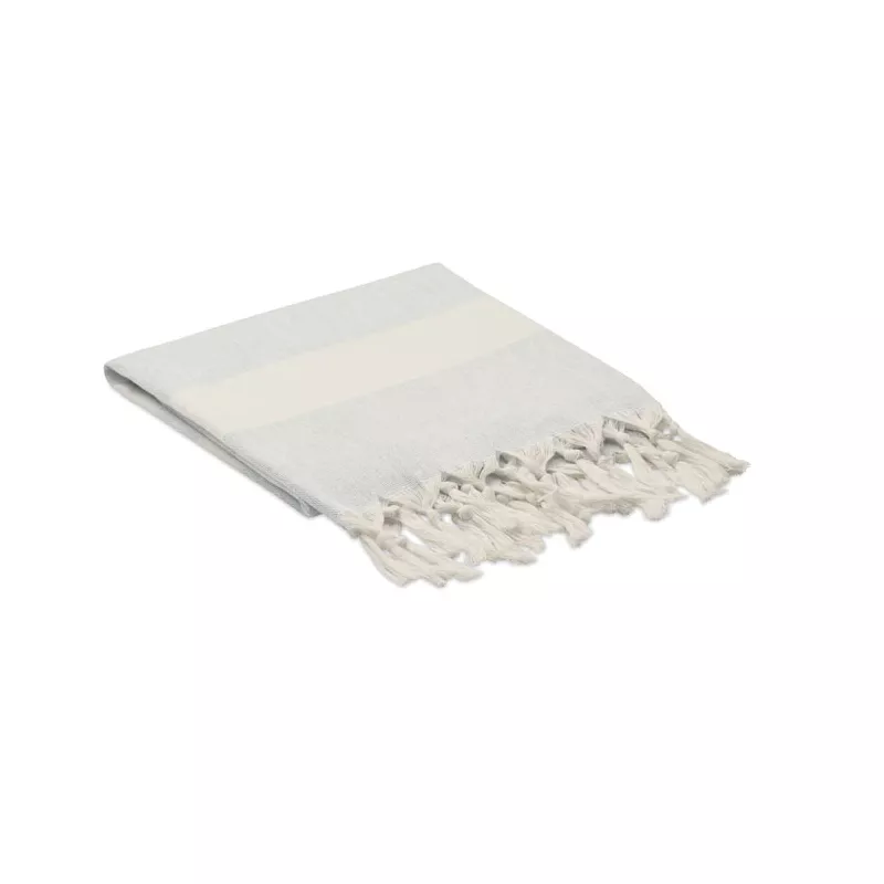 Ręcznik hammam z recyklingu 75x150 cm 140 g/m² AGOURA - Szary (MO6554-07)