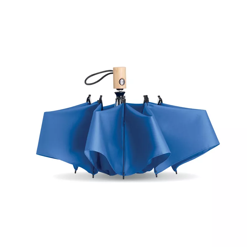 Parasol składany automatyczny 23" z RPET LEEDS - Niebieski (MO6265-37)