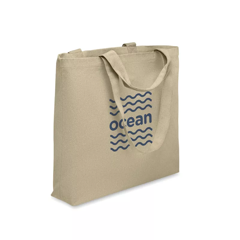 Torba plażowa z recyklingu 320 g/m² MALDI BEACH - Khaki (MO2485-39)