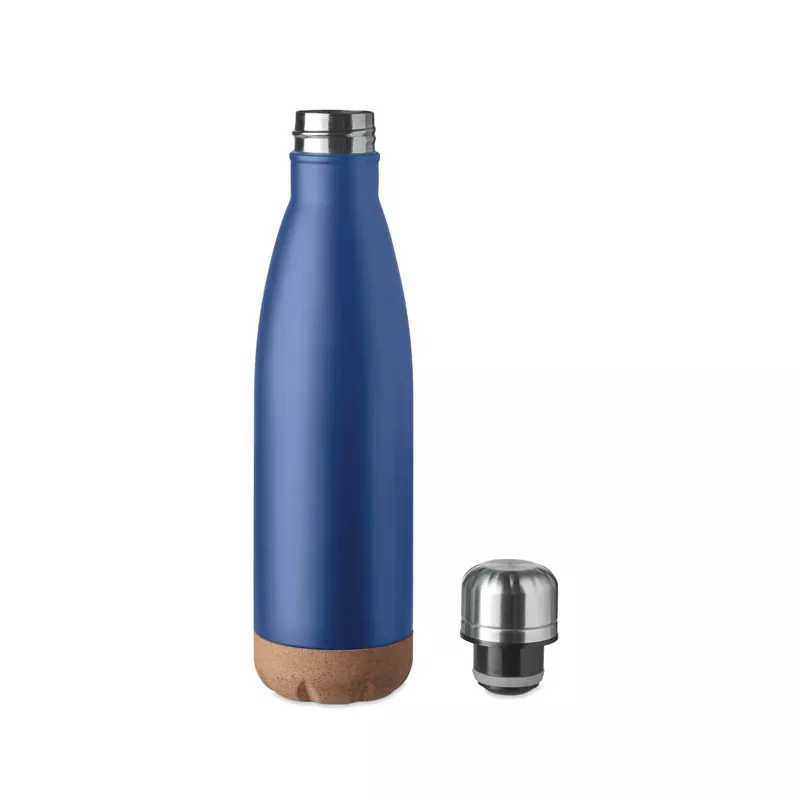 Butelka termiczna z korkową podstawą 500 ml ASPEN CORK - Niebieski (MO6313-04)