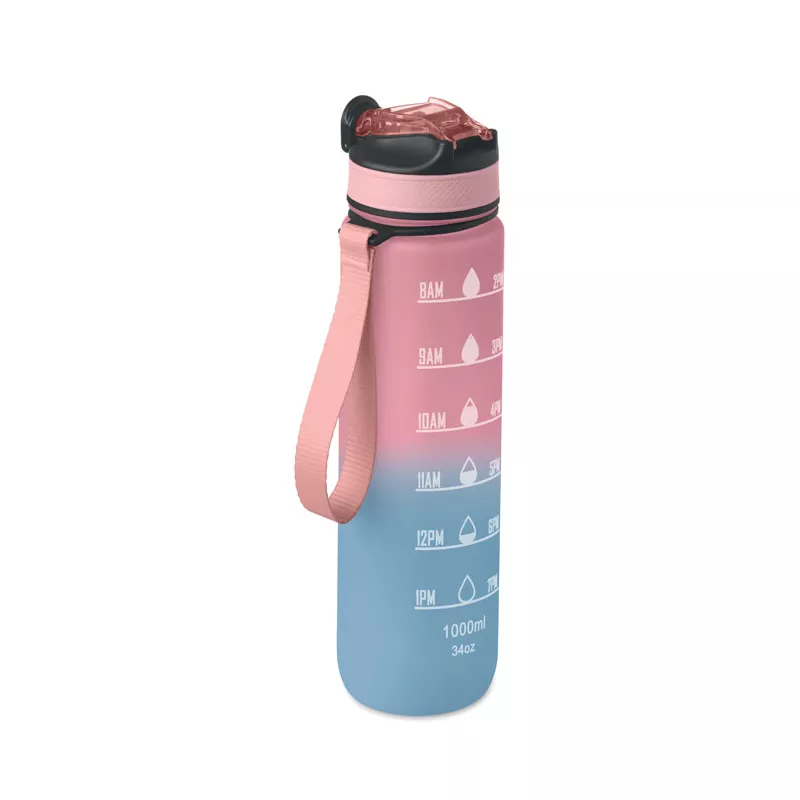 Butelka sportowa RPET 1000 ml ze słomką ACTIVATE - Dziecięcy Róż (MO2489-11)