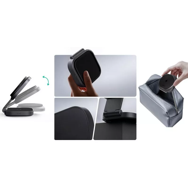 Magnetyczna ładowarka bezprzewodowa 15W Aukey - grafitowy (VAM11-15)