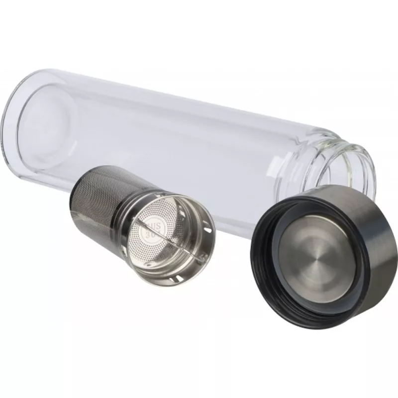 Butelka termiczna z wyświetlaczem KARLSTAD 400 ml - przeźroczysty (322566)