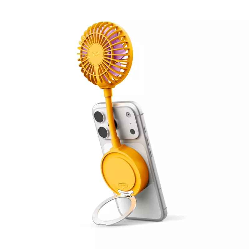 Fresh 'n Rebel Bezprzewodowy Magnetyczny Wentylator z Podstawką pod Telefon - żółty (LT49755-N0041)