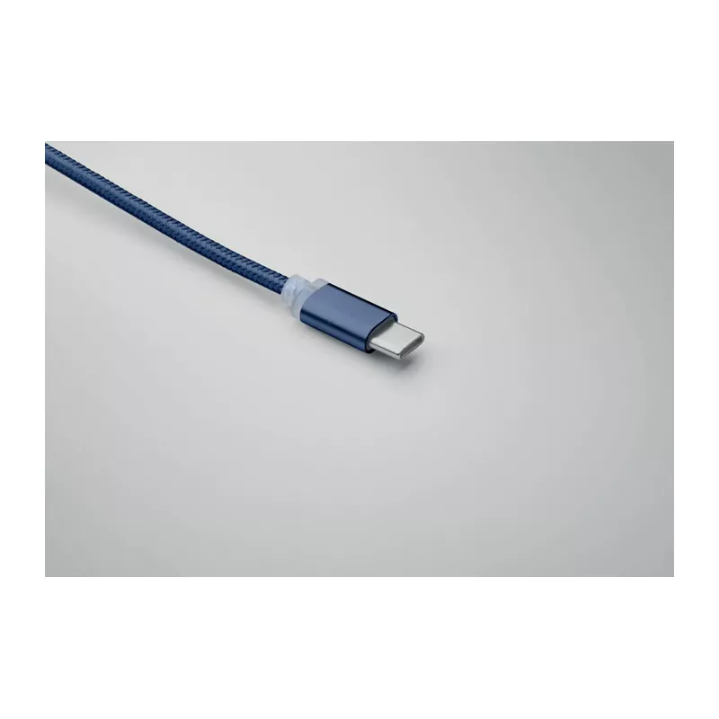 Kabel do ładowania 4 w 1 z brelokiem BLUE - Francuski Granat (MO2141-85)