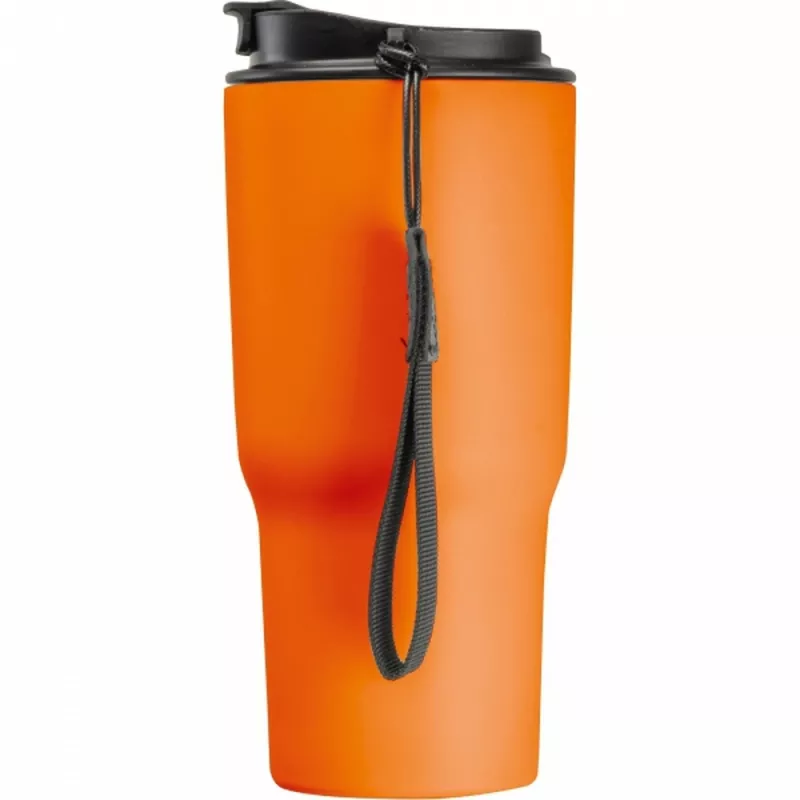 Kubek termiczny 550 ml ze stali z recyklingu DANA - pomarańczowy (8523910)