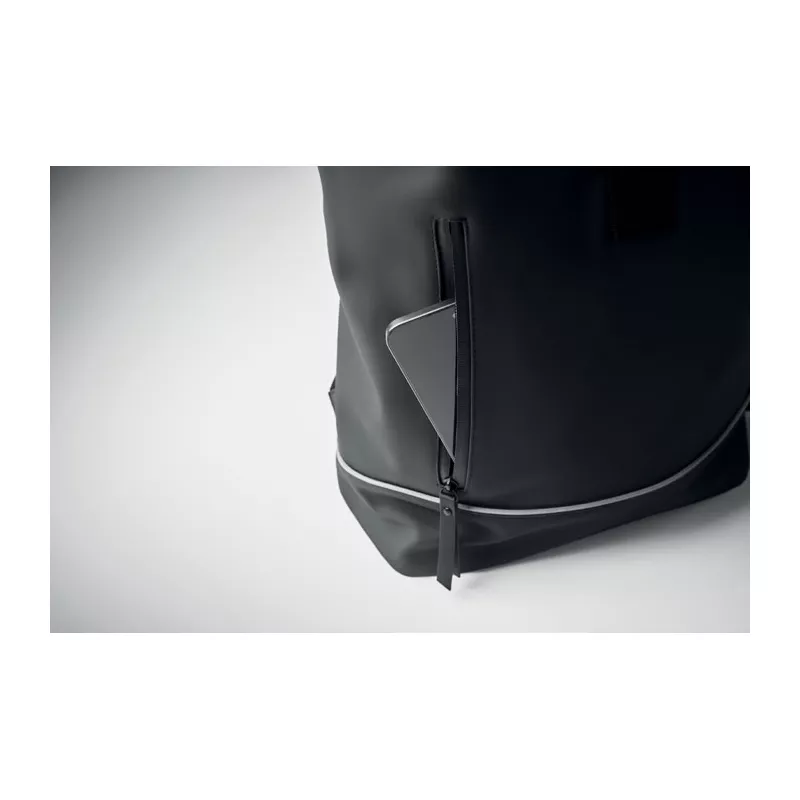 Plecak na laptop 15" z PU z odblaskiem LAPTOSA - Czarny (MO2581-03)