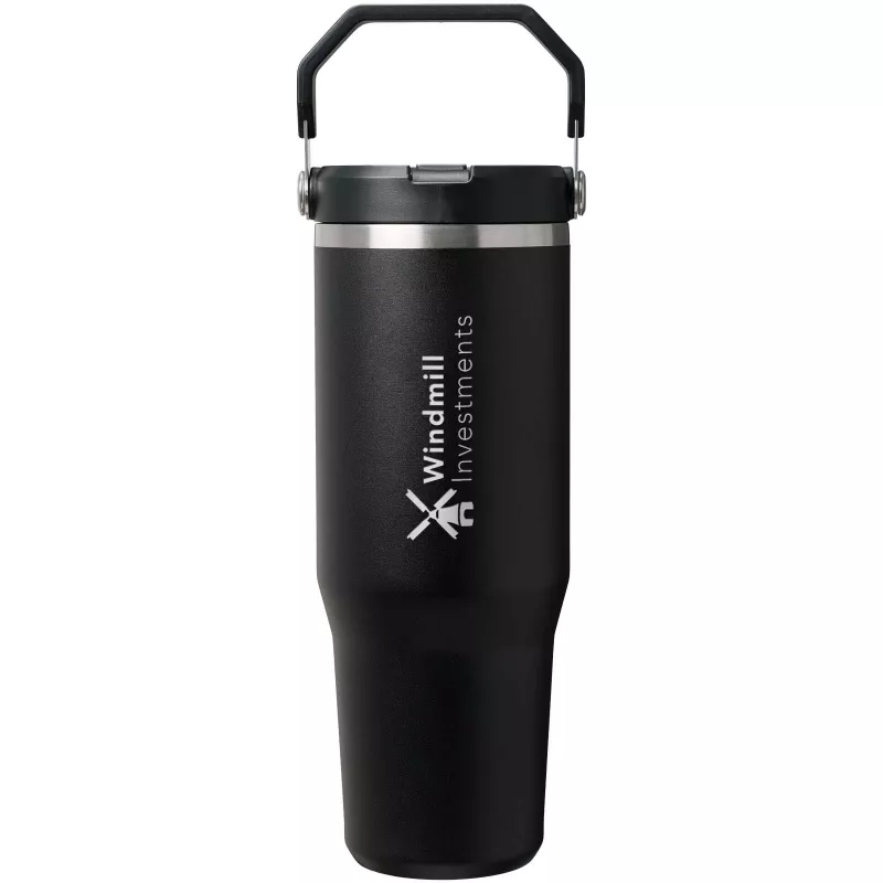 Stanley IceFlow™ 2.0 termoizolowany kubek ze stali nierdzewnej, pojemność 890 ml, z odchylaną słomką - Czarny (10098290)