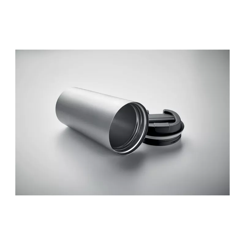Kubek termiczny ze stali z recyklingu 510 ml BRACE + - Srebrny Mat (MO6579-16)